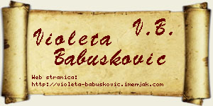 Violeta Babušković vizit kartica
